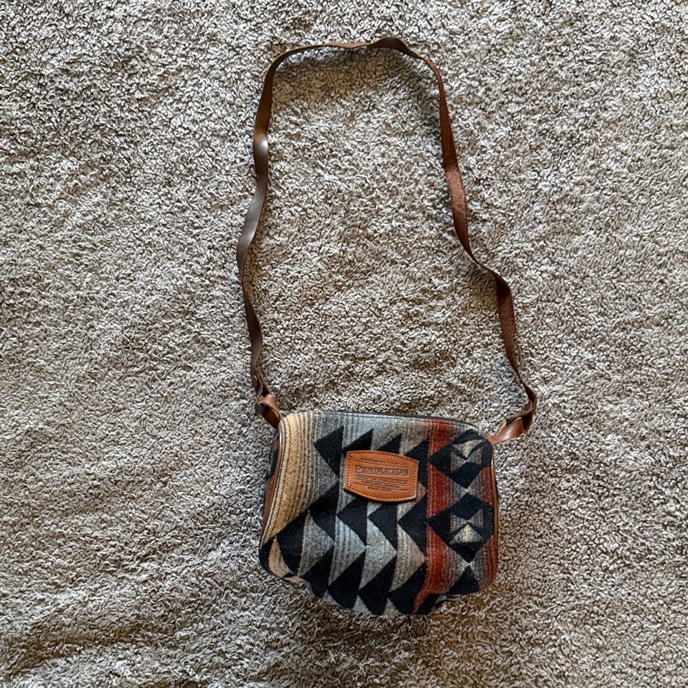 Pendleton Aztec Crossbody Bag in Brown, Black, Cream, Rust